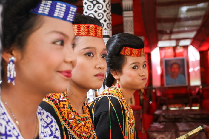 Sisters in ceremonial outfit, Sulawesi